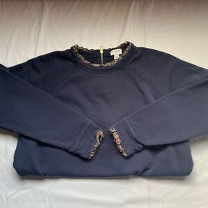 J. Crew Ruffle Trim Sweatshirt